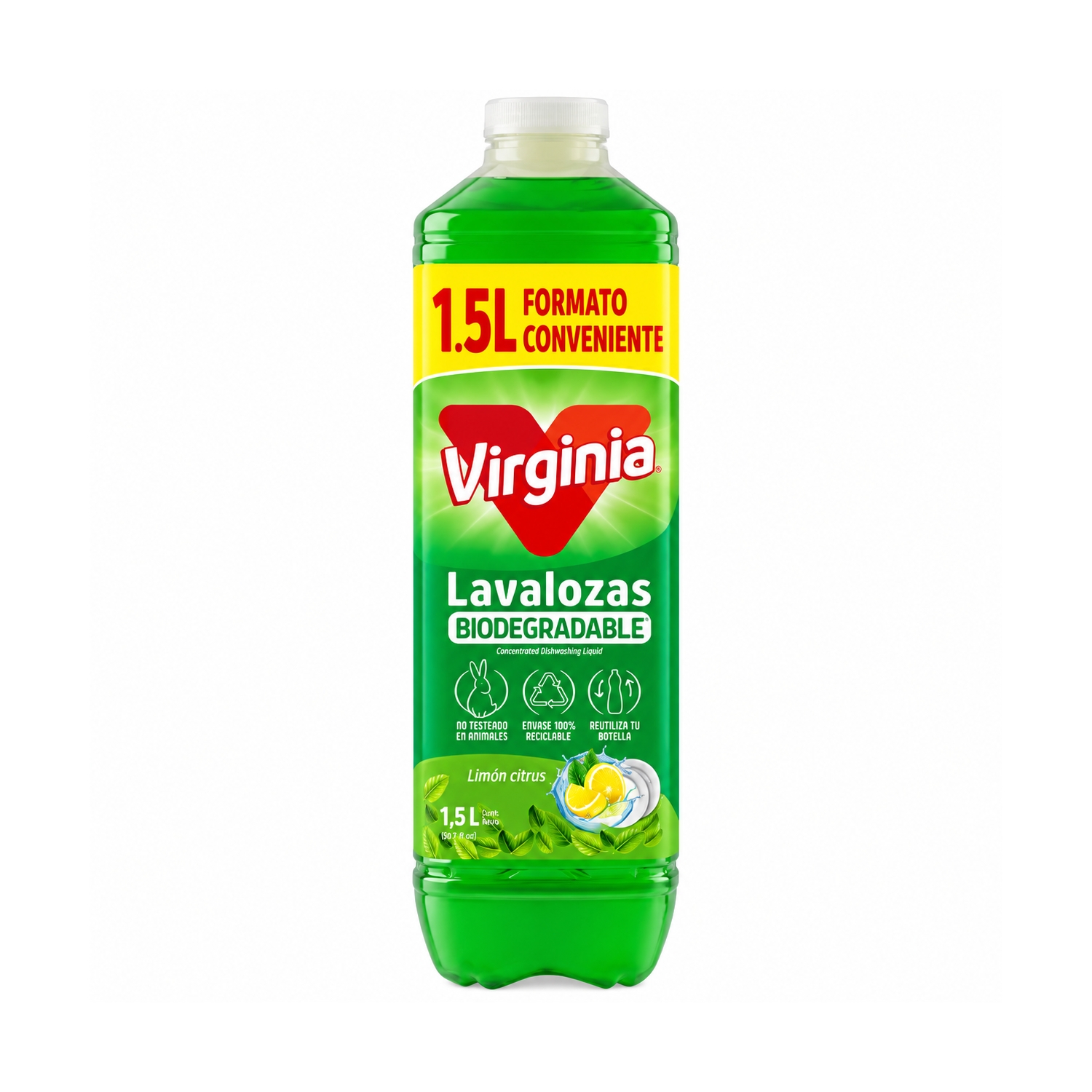 Lavaloza Virginia Limón Citrus 1,5 L - Imagen 2