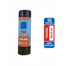 Bolsa Basura B Negra 50 x 70 cm Rollo 10 Unidades