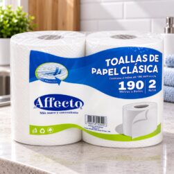 Alternative view of Toalla Papel Affecto Hoja Simple 190 Metros Pack 2 Rollos